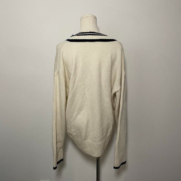 Reformation Jadey Cashmere Oversized V Neck Sweater | Womens Size Medium - Picture 3 of 5